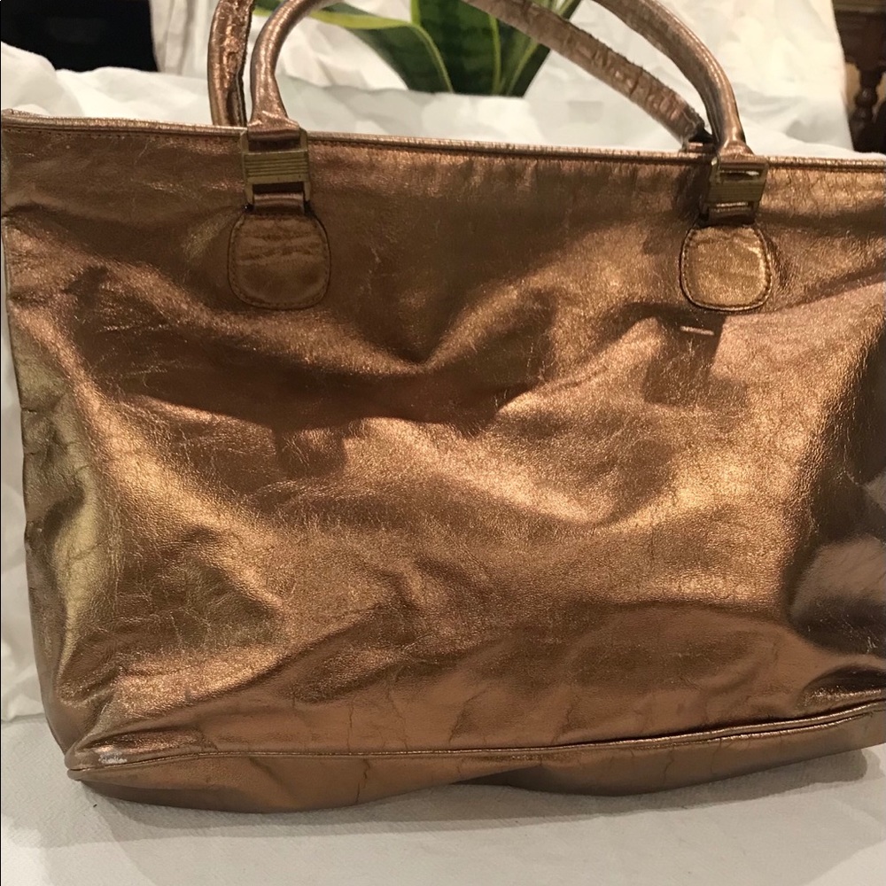 Bronze zipper tote